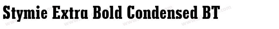 Stymie Extra Bold Condensed BT字体转换